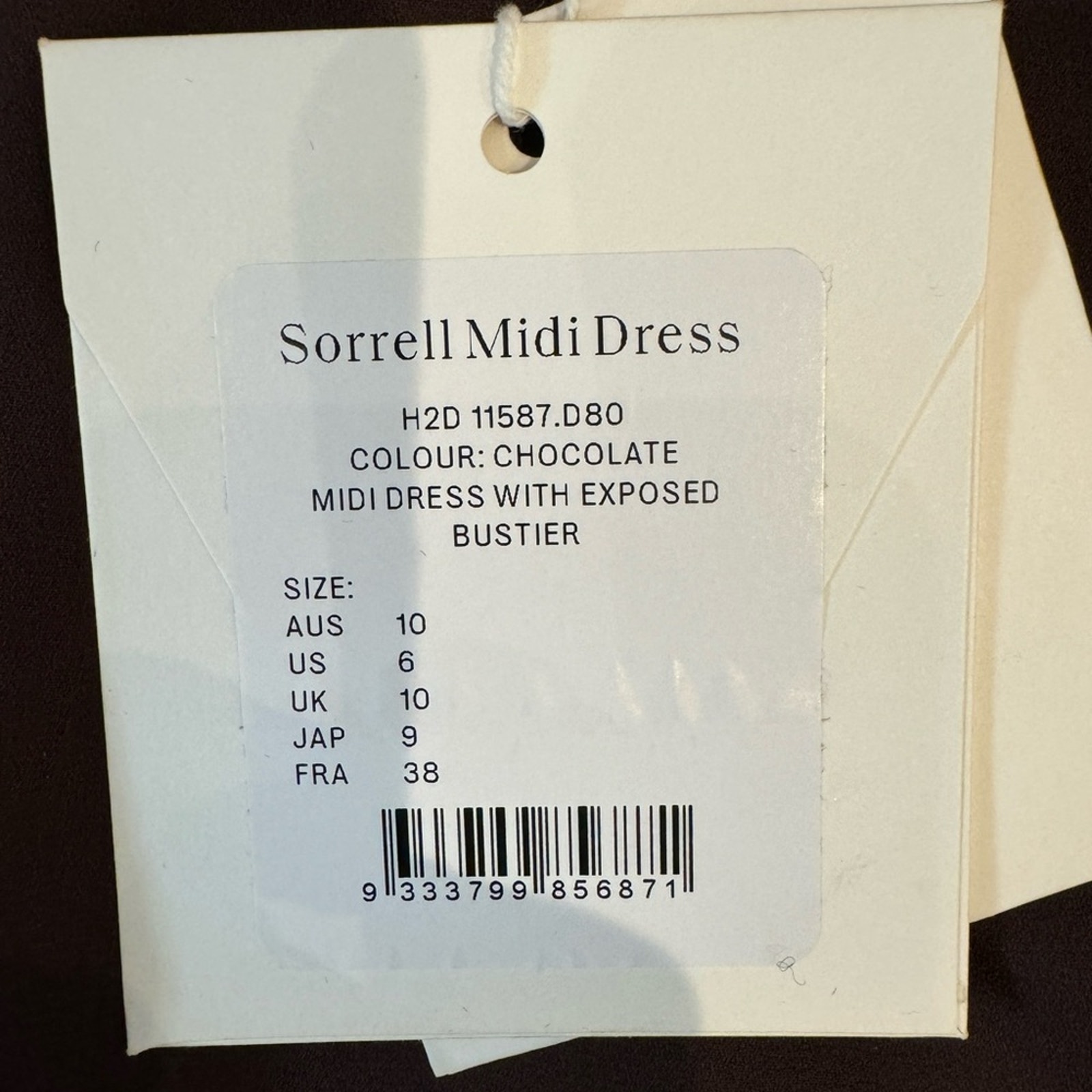 Nwt Camilla & Marc Sorrell Satin Midi Dress Chocolate Brown Cut Out 6 — image 6 of 8